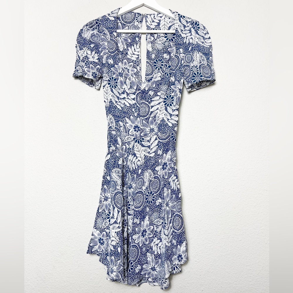 Reformation Floral Paisley Print Mini Dress